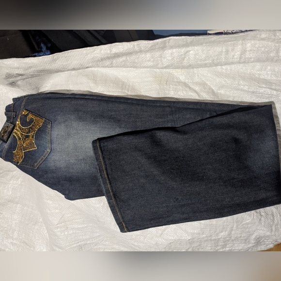 DEREON embelished blue jeans bellcut - Picture 11 of 11
